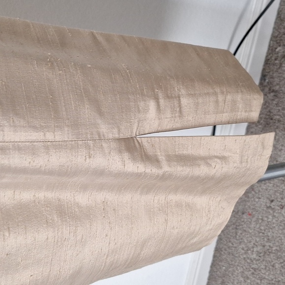 Finity Tan Quiet Luxury Cocktail 100% Silk Jacket and Dress Two Piece Set Size 8 - Picture 11 of 15